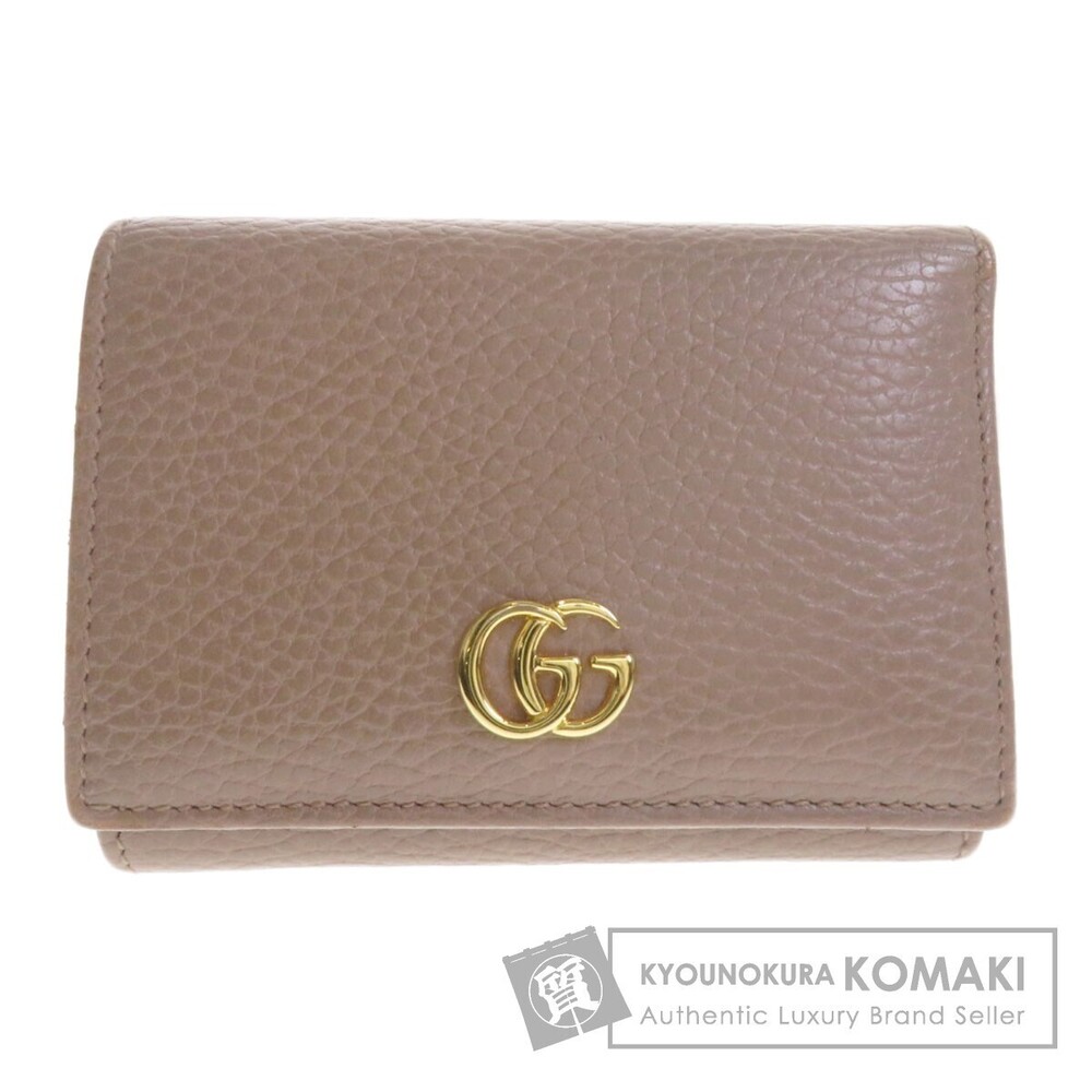 Gucci Double hook GG Marmont Bifold Wallet Calfskin